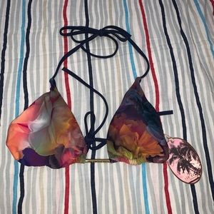 TED BAKER Technicolor Bloom Bikini Top